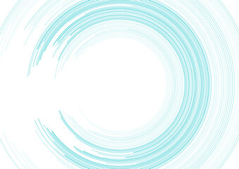 Blue minimal creative circular lines concept abstract tech background. Vector tech design