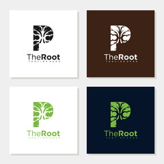 The roots letter P logo design inspiration editable