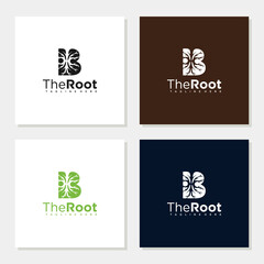 The roots letter B logo design inspiration editable