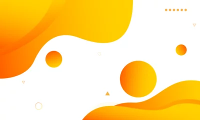 Fotobehang Abstract orange liquid background. Vector illustration © hero mujahid
