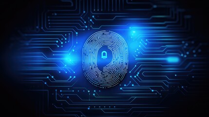 Digital Fingerprint technology background