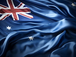 Australia national flag background,  Australian flag weaving made by silk cloth fabric, Australia...