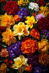 Fototapeta na wymiar bouquets of flowers in gorgeous colors