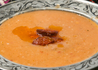 Tarhana Soup with Sucuk