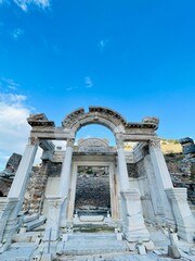 Elements of ancient architecture and ruins of Ephesus, Izmir. 