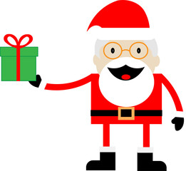 Papai noel fofinho natalino, ilustração sem fundo png ótima para fundos