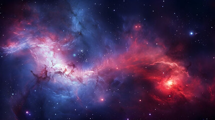 Fototapeta premium 3D swirling galaxy pattern with stars and nebulae