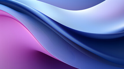 Abstract 3D wave pattern in gradient blue and purple