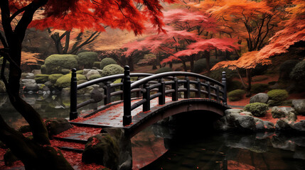秋の橋 | Bridge in autumn Generative AI