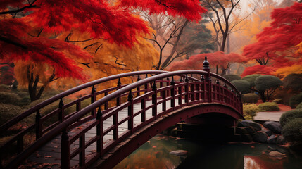 秋の橋 | Bridge in autumn Generative AI