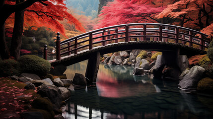秋の橋 | Bridge in autumn Generative AI