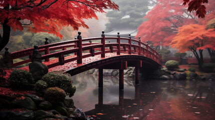 秋の橋 | Bridge in autumn Generative AI