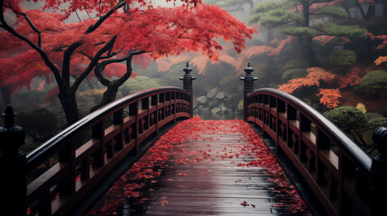 秋の橋 | Bridge in autumn Generative AI