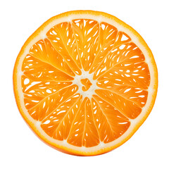Orange Slice Isolated on Transparent Background - obrazy, fototapety, plakaty