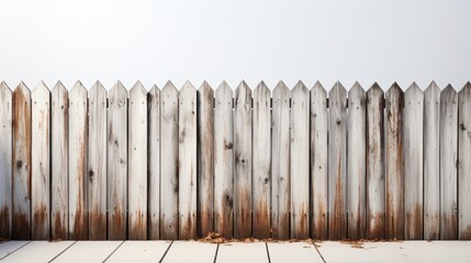 Sun-bleached splintering wooden fence