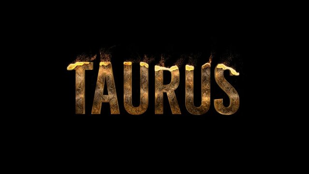 Taurus zodiac sign name, horoscope, alpha channel