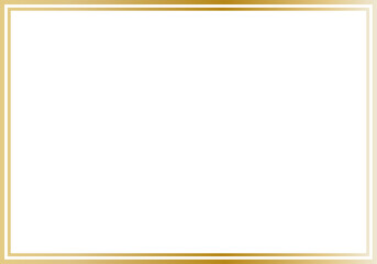 Marco dorado elegante en fondo blanco.