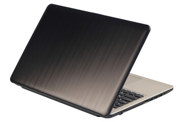 Back side of the laptop, isolated on a transparent background.
