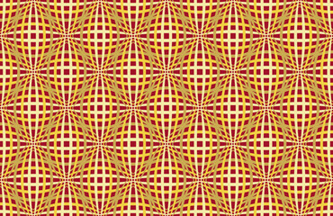 Fondo de malla dorada en fondo rojo.