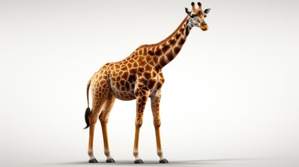 Obraz premium Giraffe isolated on a white background