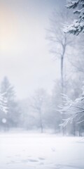 Blurred winter forest background. AI generated illustration