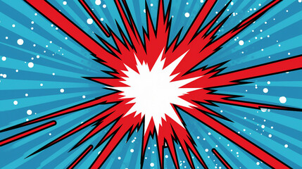 Explosive Comics Boom Backgrounds: Dynamic Hand-Drawn Vector Design with Vibrant Speech Bubbles - Perfect for Comic Book Illustrations and Retro Pop Art Graphic Displays. - obrazy, fototapety, plakaty