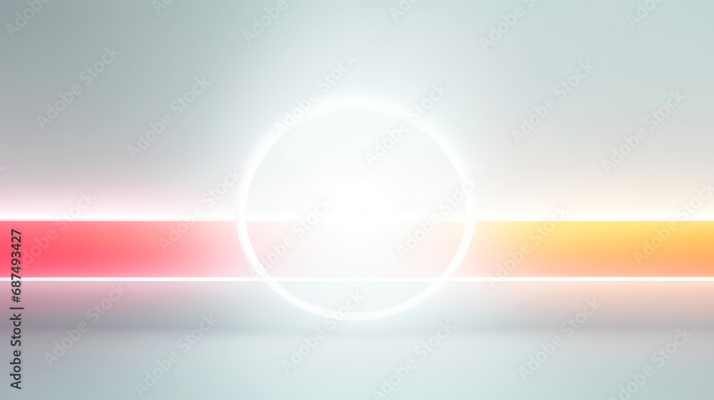 Canvas Prints neon dreams: a modern abstract art light background with minimal is glowing on white light backdrop