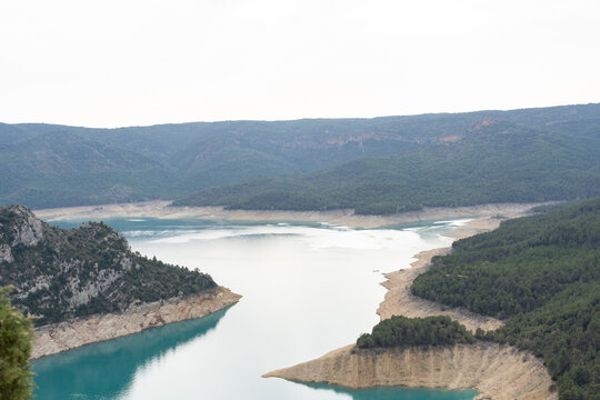 Aerial view of amazing Congost de Mont-rebei , Spain, Europe
