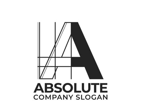 company logo design. geometric and lettering symbol. logotype vector image