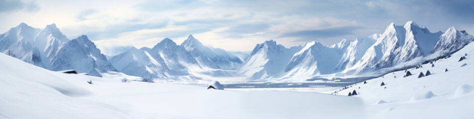 snow covered mountains