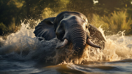 Elephant's Water Spout, A Refreshing AI Mirage