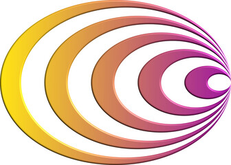 Ovales Muster mit Farbverlauf