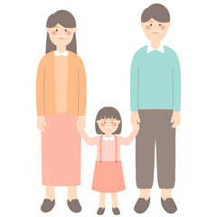 Happy family illustration Clipart 