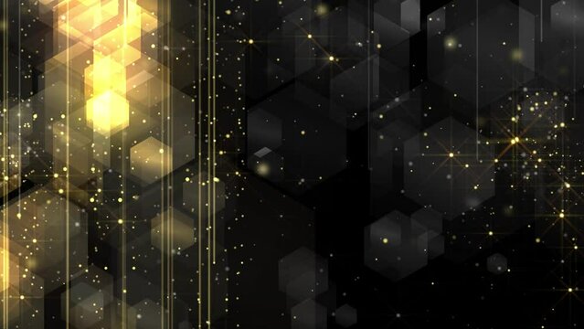 Golden award background, golden particles, festive background