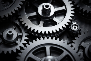 close up of gears