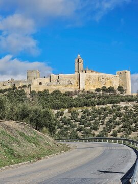 View of the Mota fortress in Alcala la Real, province of Jaen