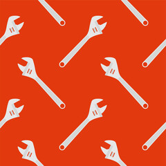Wrench seamless pattern vector illustration. Suitable for backgrounds, wallpapers, fabrics, textiles, wrapping papers, printed materials, and many more.