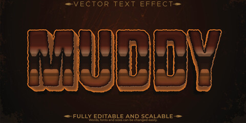 Offroad text effect, editable adventure and rugged customizable font style.