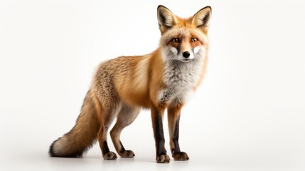 Fox isolated on a white background