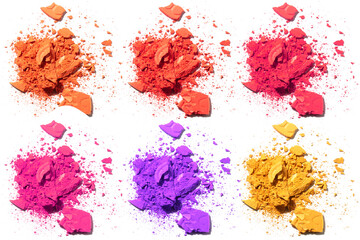 color shading pallete powder blusher primer of makeup cosmetic mockup product - obrazy, fototapety, plakaty