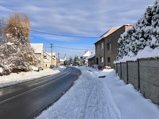 snow covered street