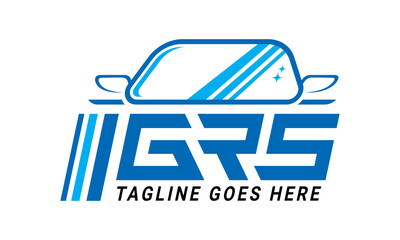 Initial letter GRS automotive windscreen repair logo