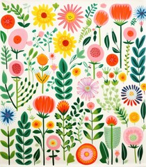 Colorful floral background