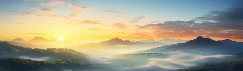 sunrise in the mountains