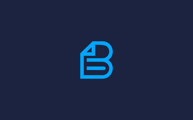 Letter b with document logo icon design vector design template inspiration