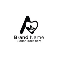 Logo branding for company website or creative minimal blood logo design