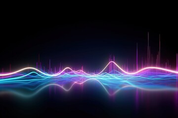 Cyber Motion Pink Blue Neon Fantasy Speeding Lights Abstract DataTransfer