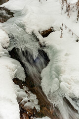frozen waterfall , zamarzniety wodny wodospad.