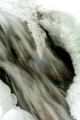 frozen waterfall , zamarzniety wodny wodospad.