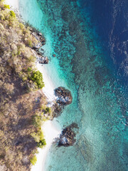 Indonesia Alor - Drone view Nuhakepa Island coast line